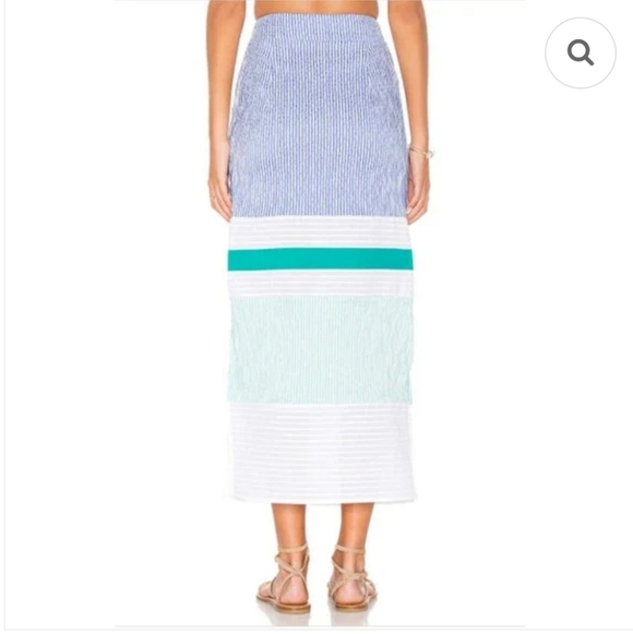 NWT Flag Pole NYC Matching Set Kate Crop Nadine Skirt Seersucker Size XS - Picture 4 of 15